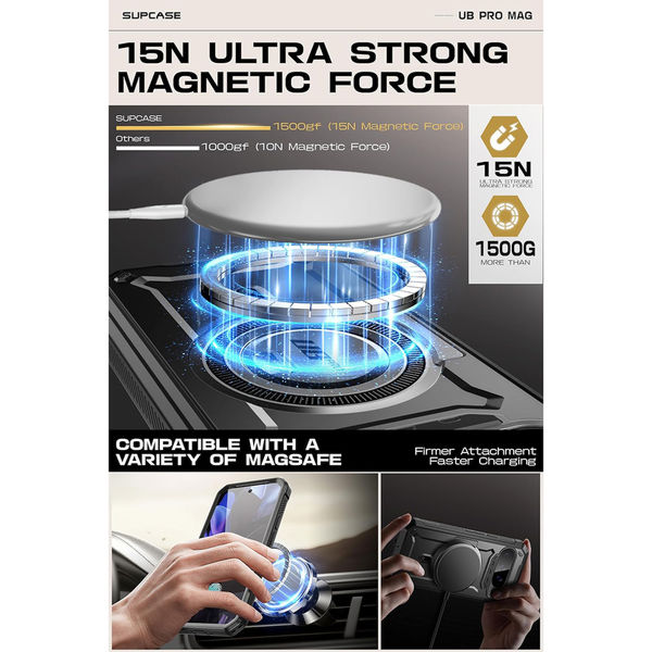 Supcase - Unicorn Beetle Pro MagSafe - Google Pixel 9 / 9 Pro - Black