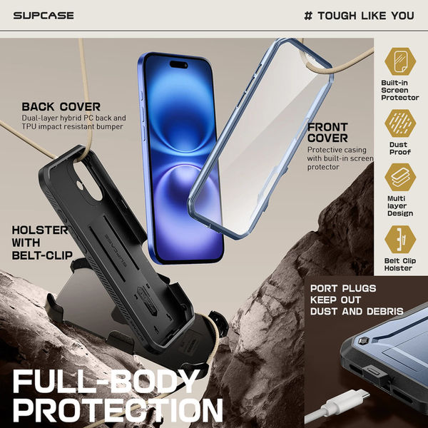 Supcase - Unicorn Beetle Pro - iPhone 16 - Tilt