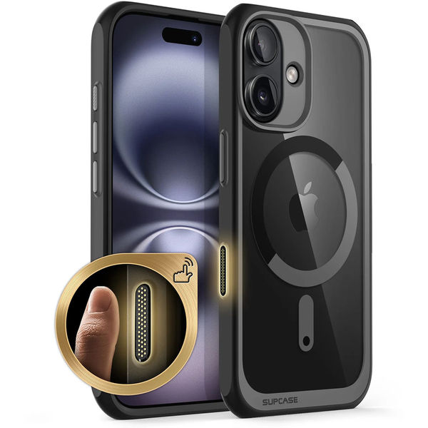 Supcase - Unicorn Beetle Slim Clear MagSafe - iPhone 16 - Black