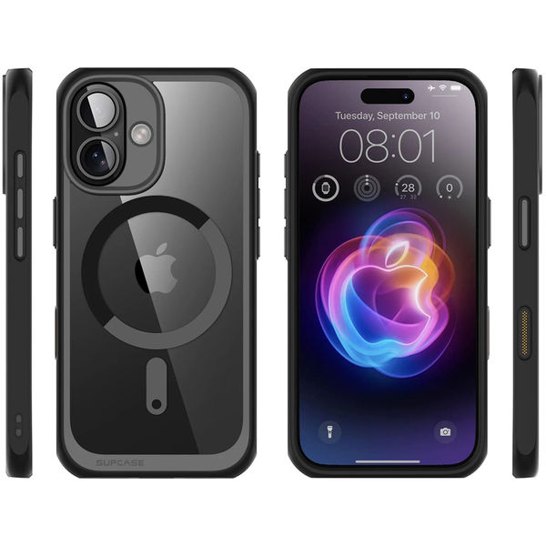 Supcase - Unicorn Beetle Slim Clear MagSafe - iPhone 16 - Black