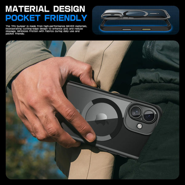 Supcase - Unicorn Beetle Slim Clear MagSafe - iPhone 16 - Black