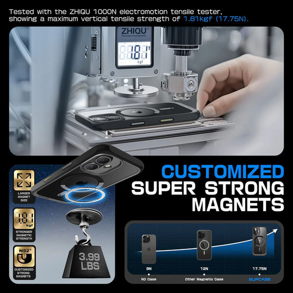 Supcase - Unicorn Beetle Slim Clear MagSafe - iPhone 16 - Black