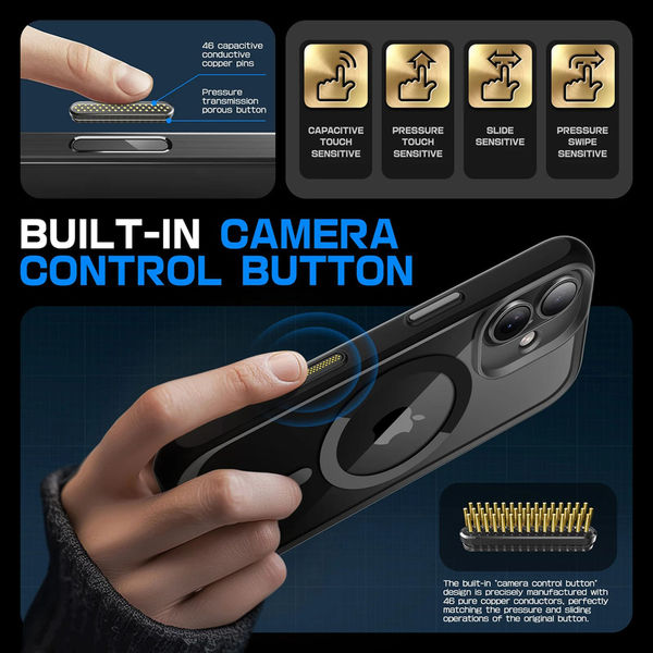 Supcase - Unicorn Beetle Slim Clear MagSafe - iPhone 16 - Black