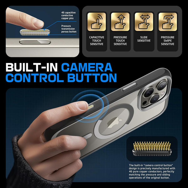 Supcase - Unicorn Beetle Slim Clear MagSafe - iPhone 16 Pro Max - Gray