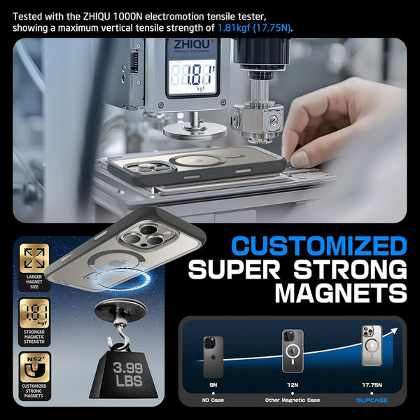 Supcase - Unicorn Beetle Slim Clear MagSafe - iPhone 16 Pro Max - Gray