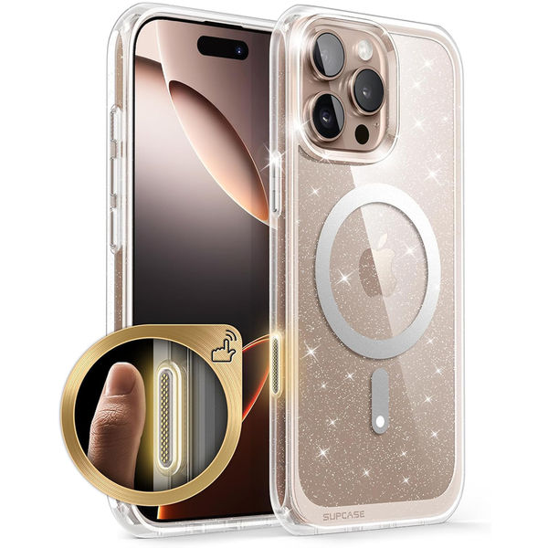 Supcase - Unicorn Beetle Slim Clear MagSafe - iPhone 16 - Glitter Clear