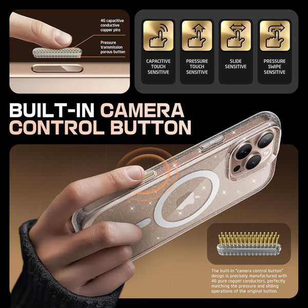 Supcase - Unicorn Beetle Slim Clear MagSafe - iPhone 16 - Glitter Clear