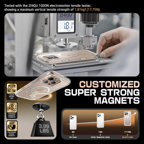 Supcase - Unicorn Beetle Slim Clear MagSafe - iPhone 16 - Glitter Clear