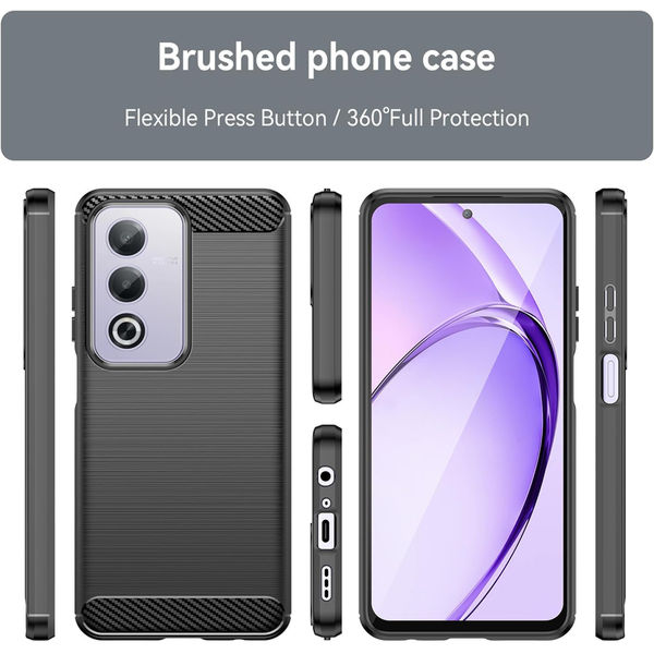 Techsuit - Carbon Silicone - Oppo A80 5G - Black