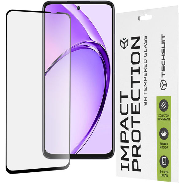 Techsuit - 111D Full Cover / Full Glue Glass - Oppo A80 5G - Black