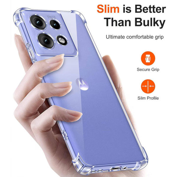 Techsuit - Shockproof Clear Silicone - Motorola Edge 50 - Clear