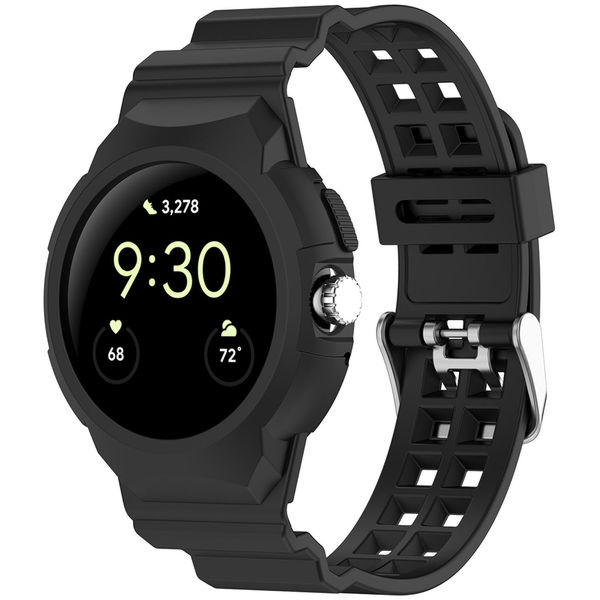 Techsuit - Watchband (W065) - Google Pixel Watch / Watch 2 / Watch 3 41mm - Black