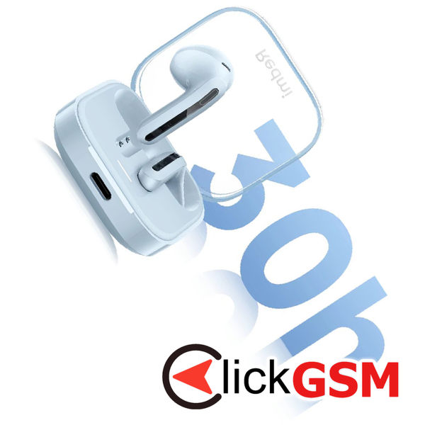 Xiaomi - Wireless Earbuds Redmi Buds 6 Active - Bluetooth 5.4, Active Noise Cancellation, Touch Control - Black