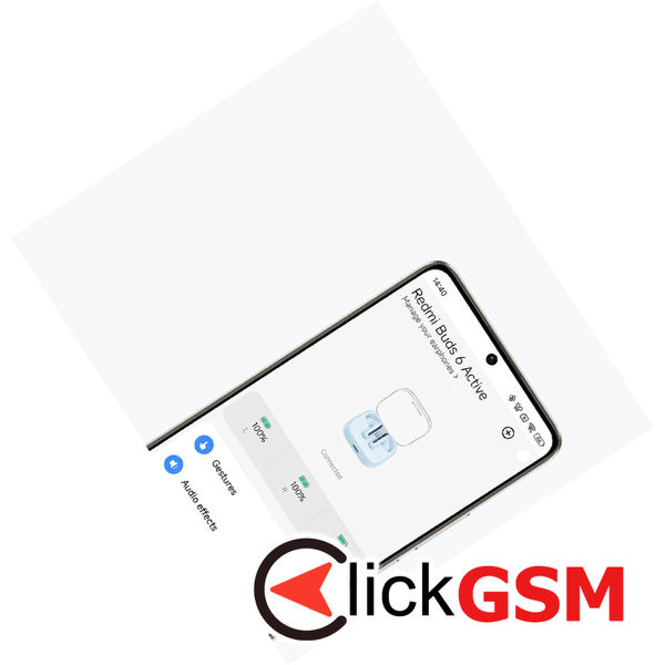 Xiaomi - Wireless Earbuds Redmi Buds 6 Active - Bluetooth 5.4, Active Noise Cancellation, Touch Control - Black