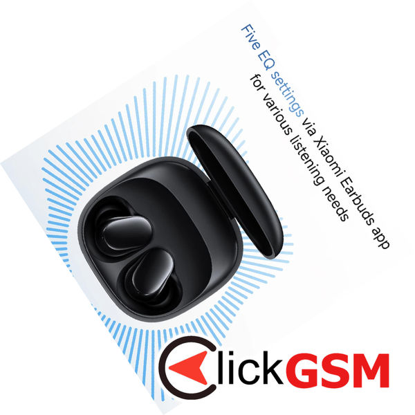 Xiaomi - Wireless Earbuds Redmi Buds 6 Play - Bluetooth, Active Noise Cancellation, Ergonomic Design - Black