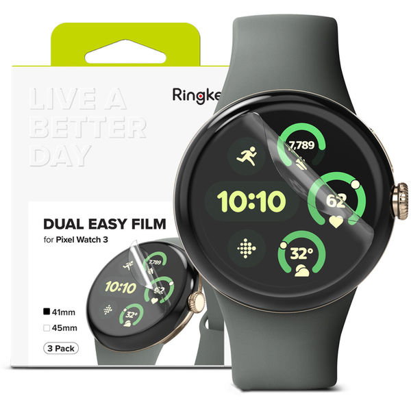 Ringke - Dual Easy Film (3 pack) - Google Pixel Watch 3 41mm - Clear