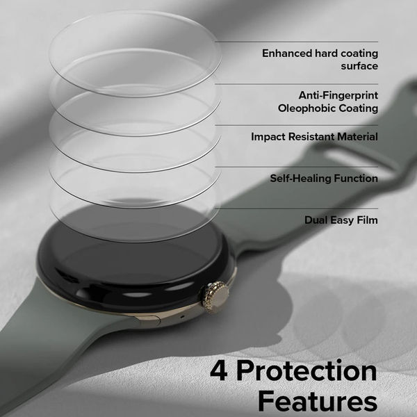 Ringke - Dual Easy Film (3 pack) - Google Pixel Watch 3 45mm - Clear