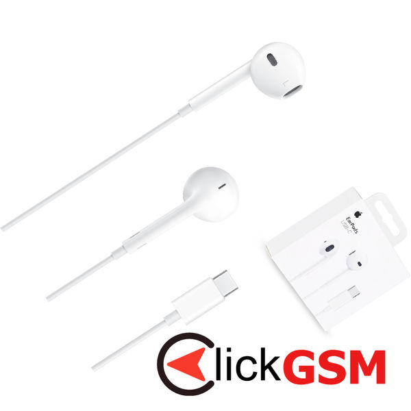 Apple - Original Wired Earphones A3046 (MYQY3ZM/A) - Type-C with Microphone - White (Blister Packing)