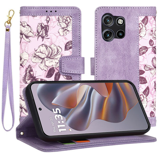 Techsuit - FlipCraft - Motorola Edge 50 Neo / Motorola ThinkPhone 25 - Mysterious Purple