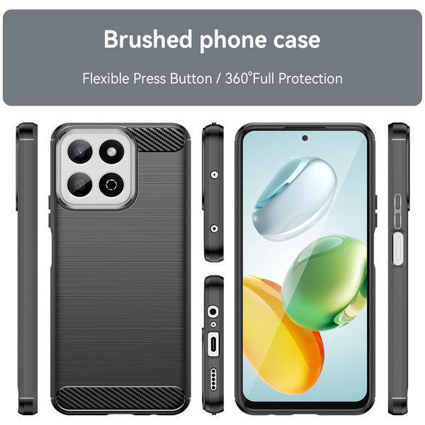 Techsuit - Carbon Silicone - Xiaomi Redmi 14C / Poco C75 - Black