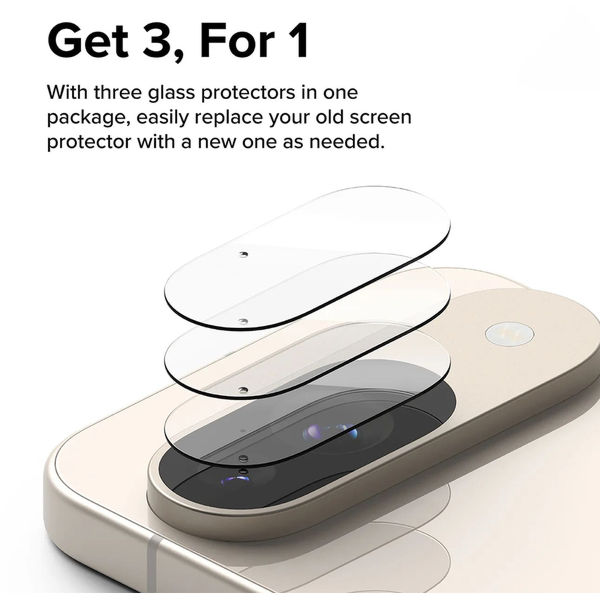 Ringke - Camera Protector Glass (3 pack) - Google Pixel 9 - Clear