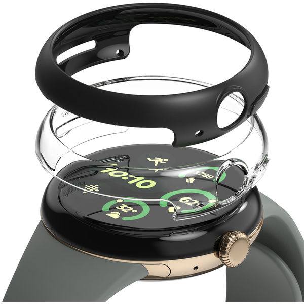 Ringke - Slim (2 pack) - Google Pixel Watch 3 45mm - Clear / Matte Black