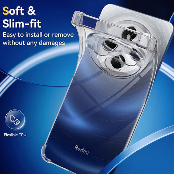 Techsuit - Shockproof Clear Silicone - Xiaomi Redmi 14C / Poco C75 - Clear