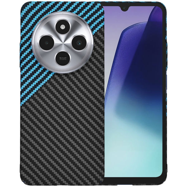 Techsuit - Carbonite FiberShell - Xiaomi Redmi 14C / Poco C75 - Blue Pulse