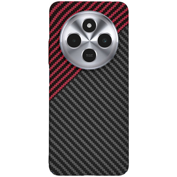 Techsuit - Carbonite FiberShell - Xiaomi Redmi 14C / Poco C75 - Red Vortex