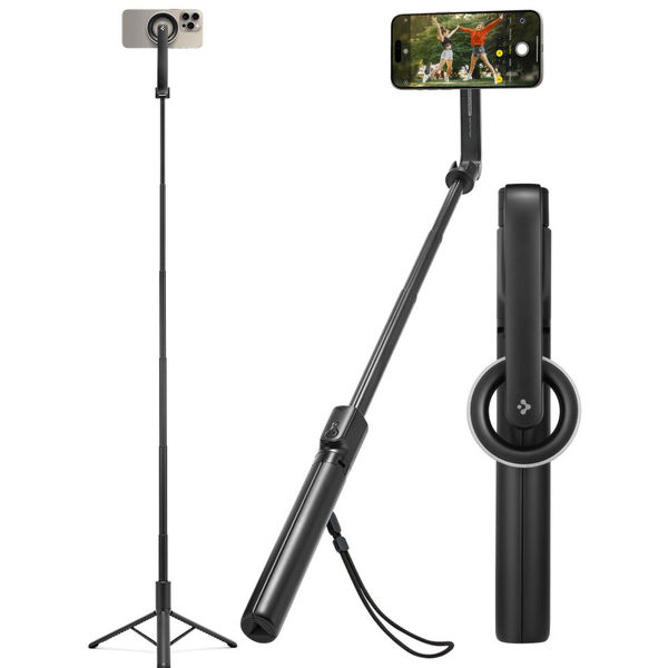 Spigen - Selfie Stick (S580W) - MagSafe Compatible, with Tripod, Stable, Bluetooth, for iOS and Android - Black