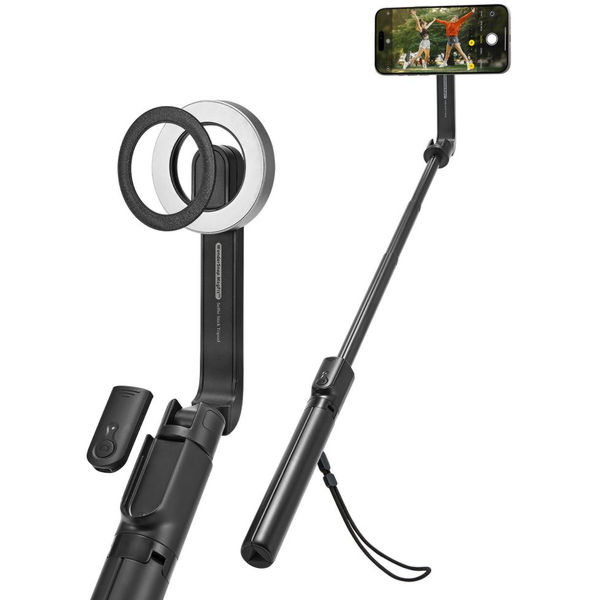 Spigen - Selfie Stick (S580W) - MagSafe Compatible, with Tripod, Stable, Bluetooth, for iOS and Android - Black