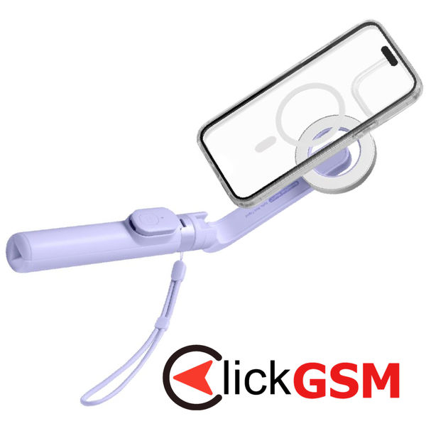 Spigen - Selfie Stick (S571W) - MagSafe Compatible, with Tripod, Stable, Bluetooth, for iOS and Android - Lavender