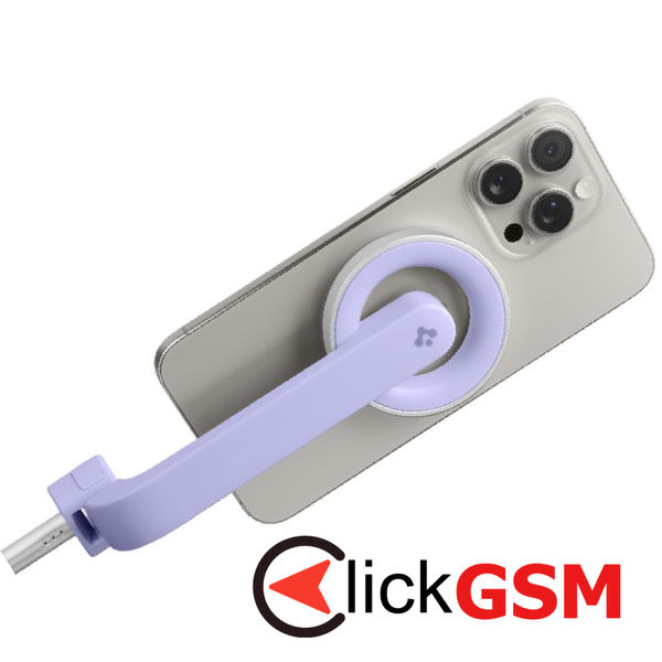 Spigen - Selfie Stick (S571W) - MagSafe Compatible, with Tripod, Stable, Bluetooth, for iOS and Android - Lavender