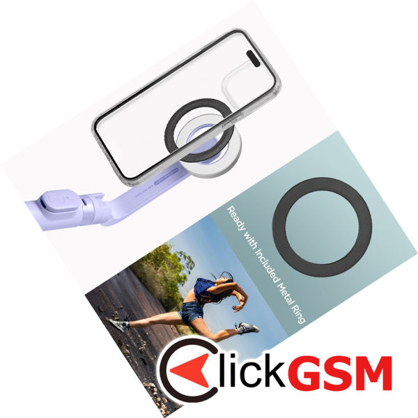 Spigen - Selfie Stick (S571W) - MagSafe Compatible, with Tripod, Stable, Bluetooth, for iOS and Android - Lavender