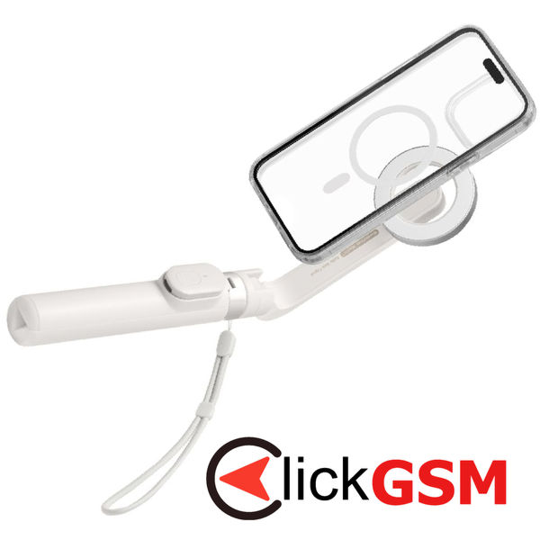 Spigen - Selfie Stick (S571W) - MagSafe Compatible, with Tripod, Stable, Bluetooth, for iOS and Android - Dune Beige