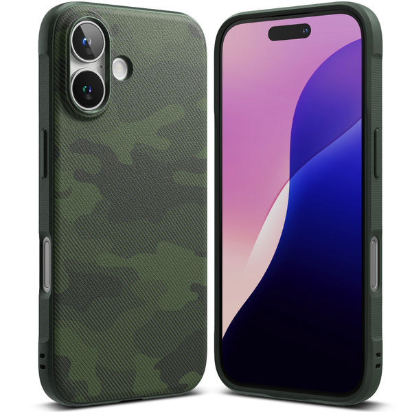 Ringke - Onyx Design - iPhone 16 - Camo Green