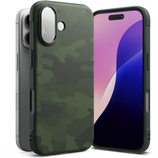 Ringke - Onyx Design - iPhone 16 - Camo Green