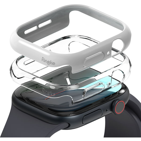 Ringke - Slim (2 pack) - Apple Watch 10 42mm - Clear / Light Gray