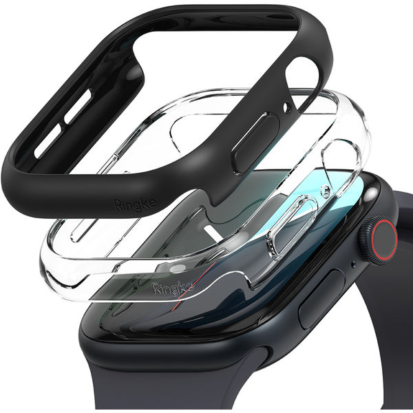 Ringke - Slim (2 pack) - Apple Watch 10 46mm - Clear / Matte Black
