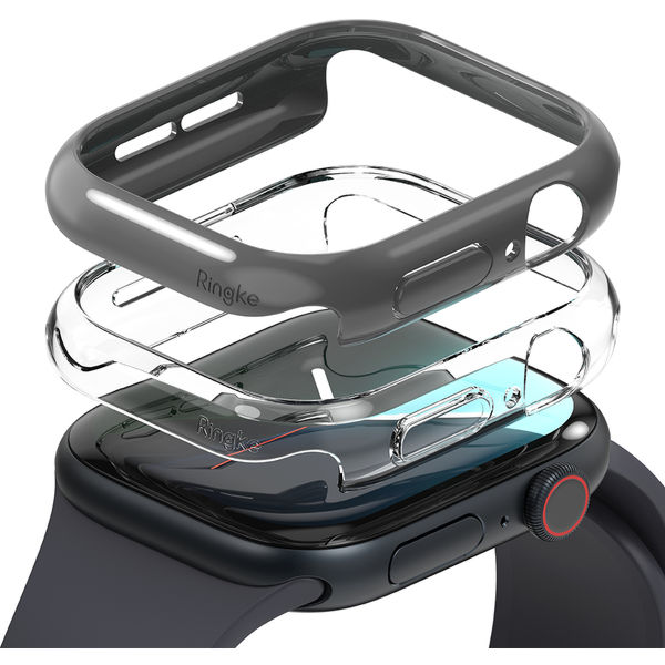 Ringke - Slim (2 pack) - Apple Watch 10 46mm - Clear / Dark Gray