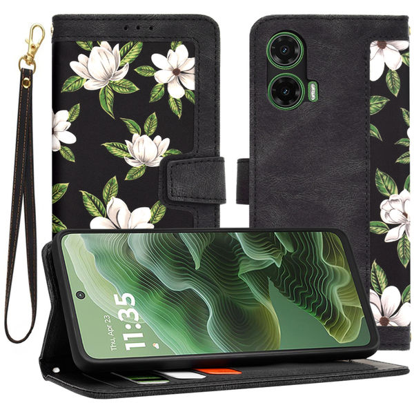 Techsuit - FlipCraft - Motorola Moto G35 - Flowers of the Dawn