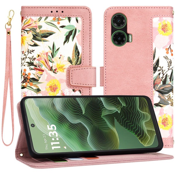 Techsuit - FlipCraft - Motorola Moto G35 - Sweetheart Pink