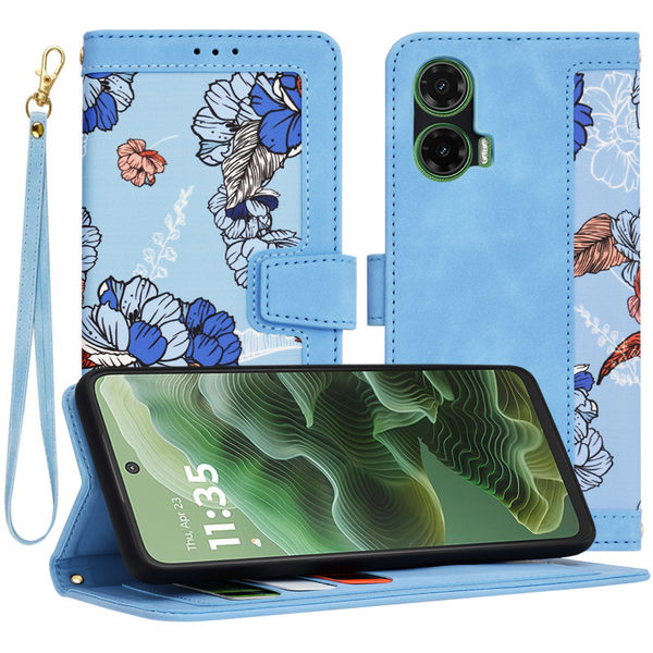 Techsuit - FlipCraft - Motorola Moto G35 - Vibrant Blue