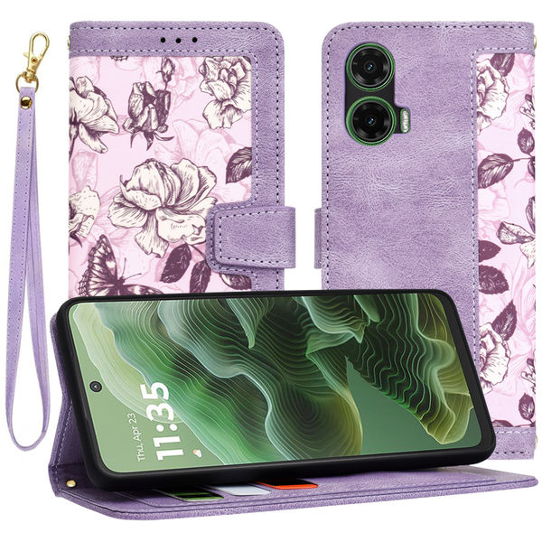 Techsuit - FlipCraft - Motorola Moto G35 - Mysterious Purple
