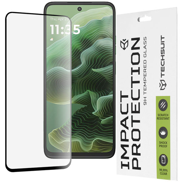 Techsuit - 111D Full Cover / Full Glue Glass - Motorola Moto G35 - Black