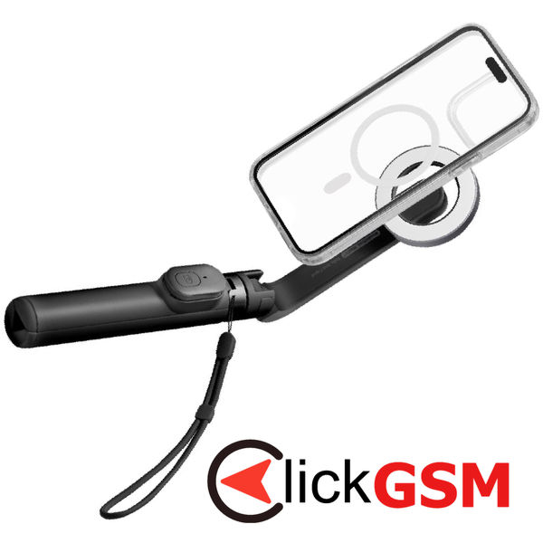 Spigen - Selfie Stick (S571W) - MagSafe Compatible, with Tripod, Stable, Bluetooth, for iOS and Android - Black