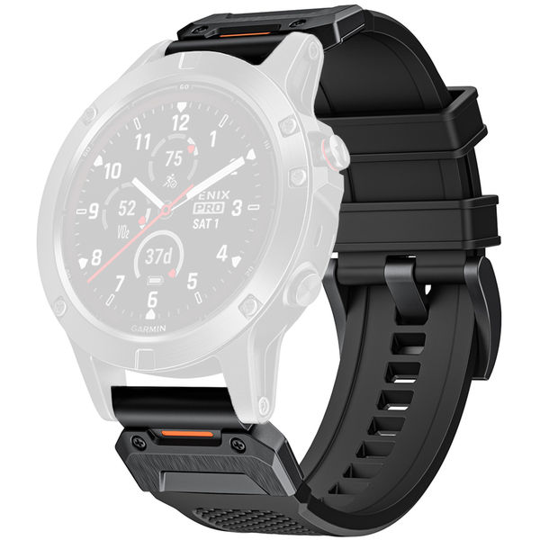 Techsuit - Watchband QuickFit 26mm (W068) - Garmin Fenix 3/3 HR/5X/5X Plus/6X/6X Pro/7X/7X Pro Solar - Black