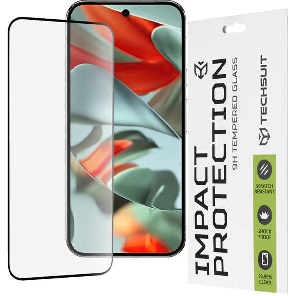 Techsuit - 111D Full Cover / Full Glue Glass - Google Pixel 9 Pro XL - Black