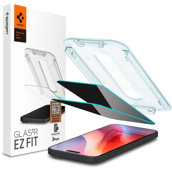 Spigen - Glas.tR EZ-FIT (2 pack) - iPhone 16 Pro Max - Privacy
