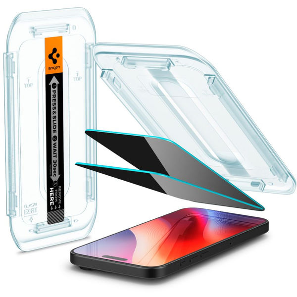 Spigen - Glas.tR EZ-FIT (2 pack) - iPhone 16 Pro Max - Privacy